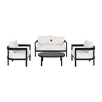 ModernLuxe 4/5pcs Outdoor Sofa Set Patio Conversation Furniture Set Seating Group with Coffee Table, Weather-Resistant Cushion&Rust-Resistant Frame