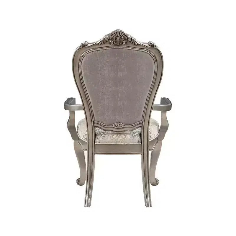 23.25 Ariadne Dining Chair Velvet & Antique Platinum Finish - Acme Furniture