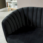 Albany Contemporary Velvet Microfiber Tufted Love Seat by Silver Orchid