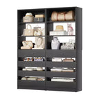 Closet Organizer System with Wood Drawers and Shelves