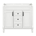 36 Modern Bathroom Vanity with Top Sink and Mirror Cabinet,2 Doors and 2 Drawers