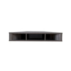 47 Corner Floating TV Stand, 3 Shelves, Transitional Style, Space-Saving Wall Mount