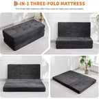 39x75 Tri-Fold Memory Foam Sofa Bed  6 Tufted Mattress
