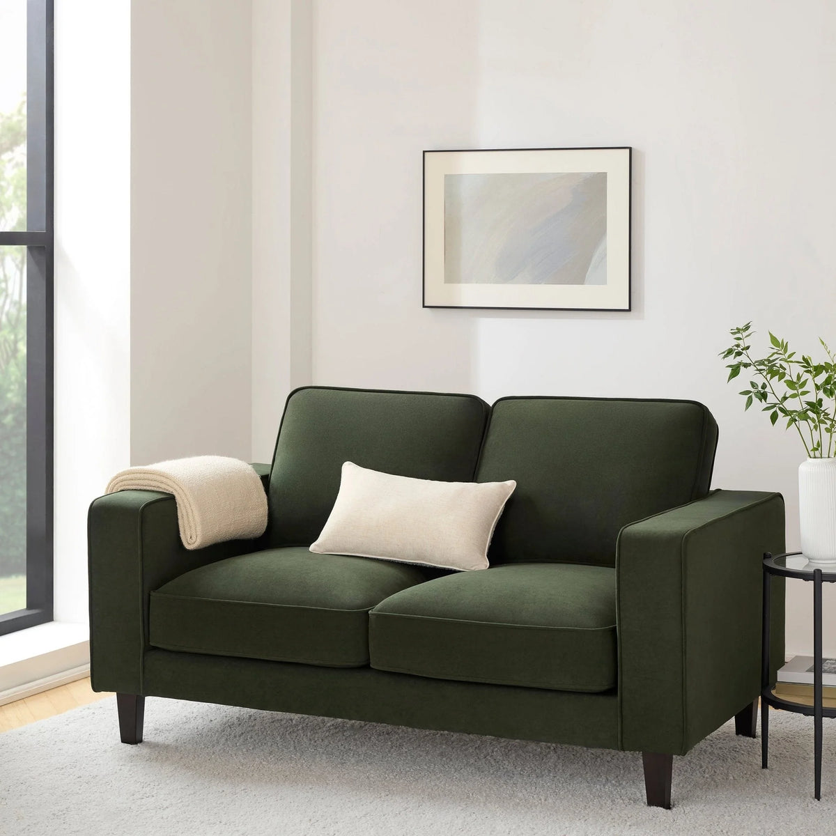 2 Seater Sofa - Dark Olive