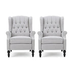 Walter Tufted Fabric Recliners (Set of 2) by Christopher Knight Home