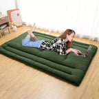 Portable Roll-Up Floor Mattress, Japanese Futon Guest Bed & Foldable Camping Sleeping Pad