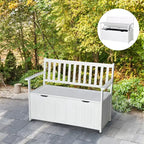 Outsunny 41 Gallon Outdoor Storage Bench, Wooden Deck Box with Inner Waterproof PE Lining, 2-Seat Container for Patio Garden Balcony Yard