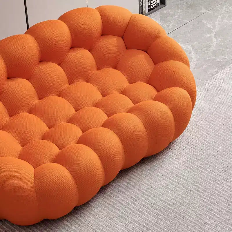 Modern Loveseat Bubble 2 Seater Upholstered Sofa Couch 3D Textile Mesh Fabric for Living Room