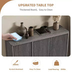 Shoe Cabinet with Fluted Door, Adjustable Shelves for Entryway Living Room
