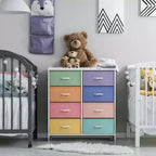 Sorbus 8 Drawers Dresser- Storage Unit with Steel Frame, Wood Top, Fabric Bins - for Bedroom, Closet, Office and more