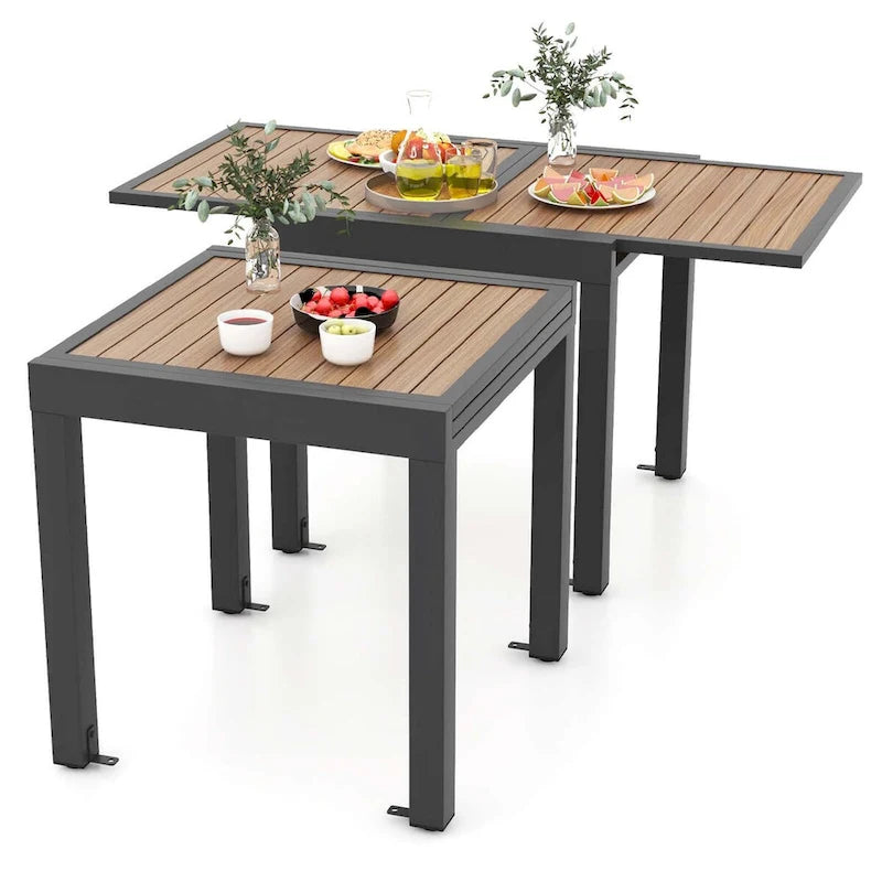 31.5-63Outdoor Extendable Patio Table L-shaped Brace Included