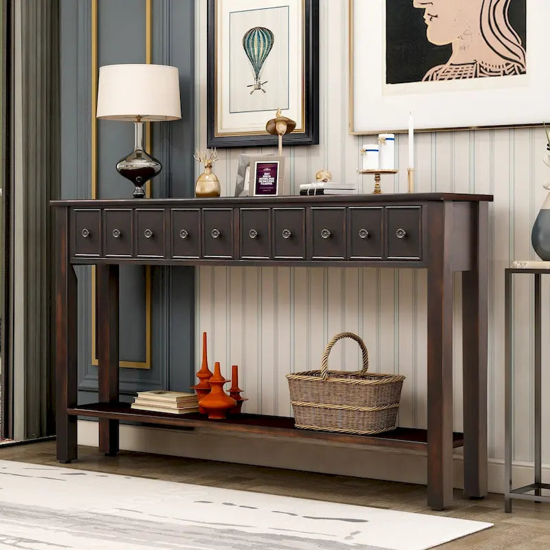 Rustic Entryway Console Table