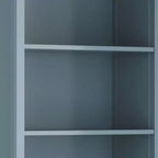 70 Five-Shelf Solid Wood Bookcase - Lacquered Pine, 4 Adjustable Shelves