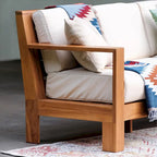 Cambridge Casual Logan 5-Piece Teak Patio Conversation Set with Sunbrella Cushion