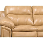 Simon Light Tan Brown Leather Gel Sofa, Loveseat and Chair Set