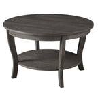 Convenience Concepts American Heritage Round Coffee Table with Shelf