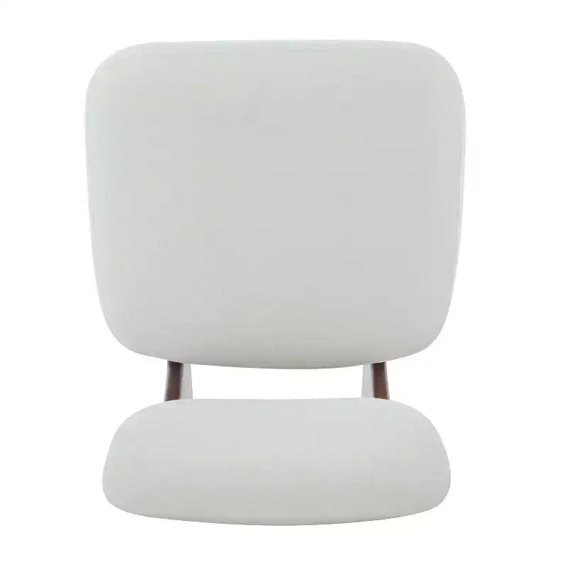 Set of 2 Modern Beige Lounge Chairs with Polyester Upholstery, Sturdy Wood Base, for Various Rooms