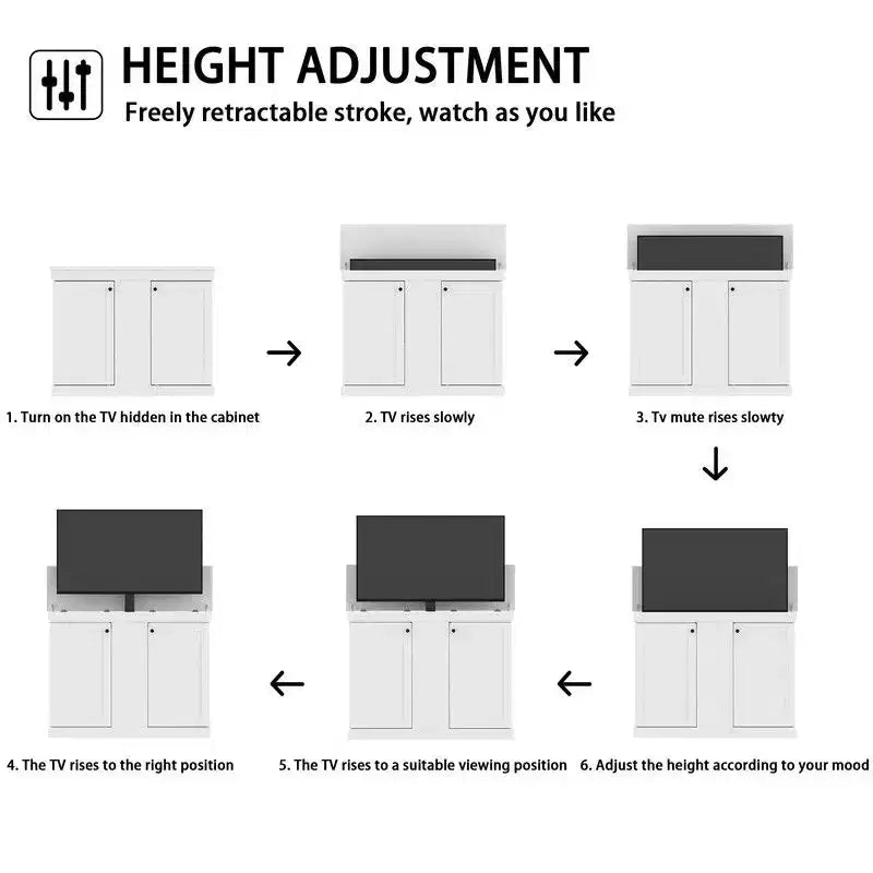 Smart Lift Gaming Station, Adjustable Height, Dual Cable Management, for 50 Screens