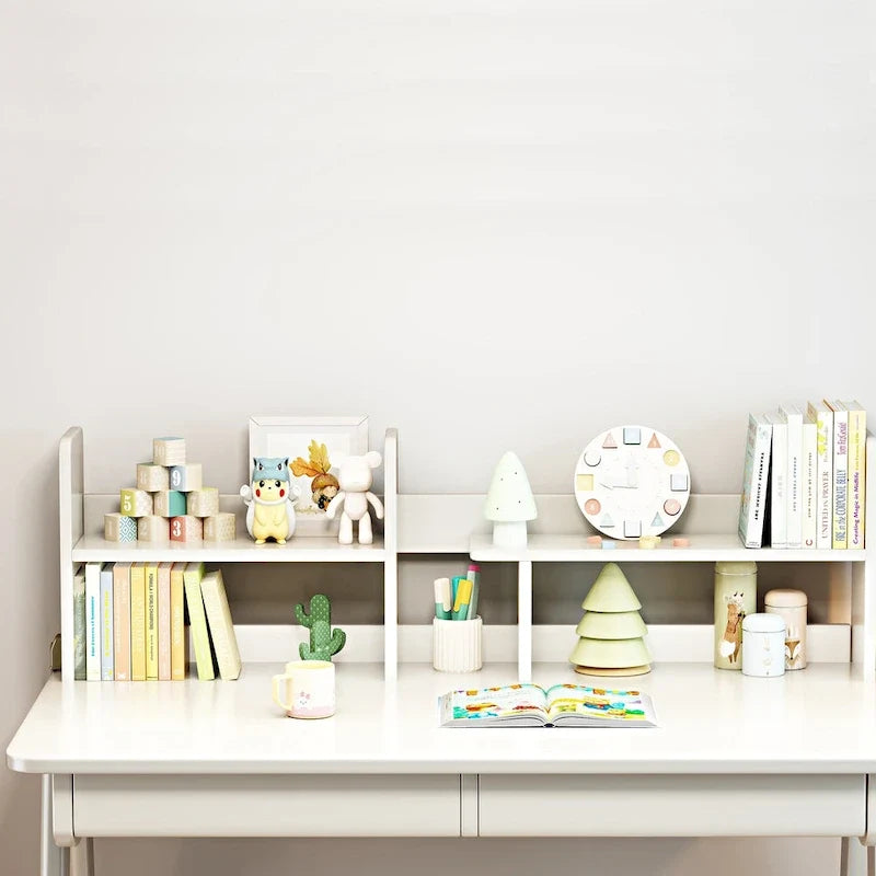Kids Desk Kids Table Wood Computer Desk with Bookshelf - N/A