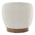 Spruce&Spring Upholstered Swivel Accent Barrel Chair with Wood Base