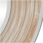 35x35 Wooden Wall Mirror with White Wash Effect Cream - Olivia & May: No Assembly, MDF Frame, Indoor Use