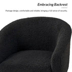 Sheila Modern 30 W Boucle Armchair with Solid Wood Legs Set of 2 by HULALA HOME