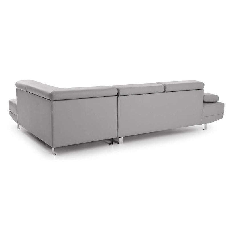 Riveredge 109 in. W 2-piece Faux Leather L Shape Sectional Sofa - 76L x 109W x 28H