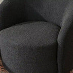 KINWELL 34 Wide Upholstered Swivel Accent Barrel Chair (Set of 2)