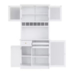 75 Tall Kitchen Pantry Cabinet with Glass Doors