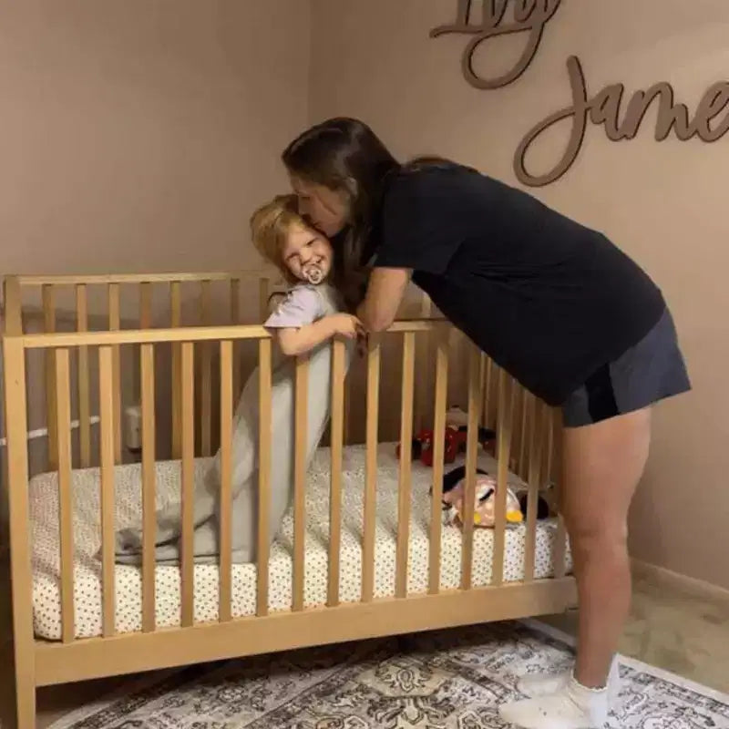 3-in-1 Convertible Crib, Solid Beechwood, GREENGUARD Gold Certified, Made in Italy