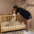 3-in-1 Convertible Crib, Solid Beechwood, GREENGUARD Gold Certified, Made in Italy