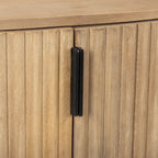 Light Brown Solid Wood Accent Cabinet