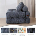 8 Corduroy Folding Couch Sofa Bed,Single