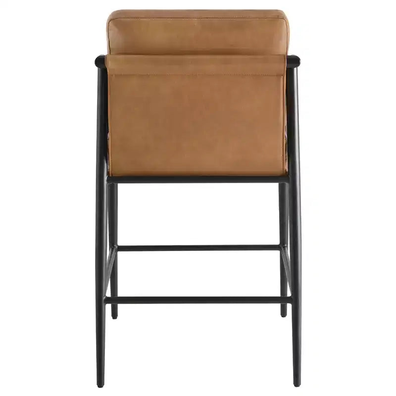 Spruce&Spring Modern Counter Stools with Arm & Metal Frame Set of 2