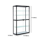 Contemporary Rectangular Black Glass Curio Cabinet