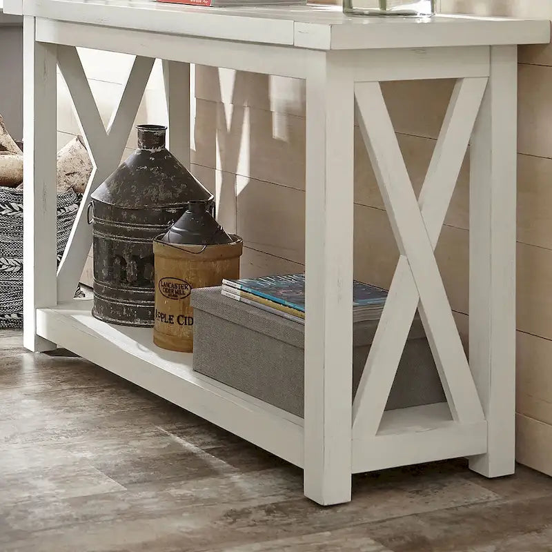 Homestyles Seaside Lodge Off-White Console Table