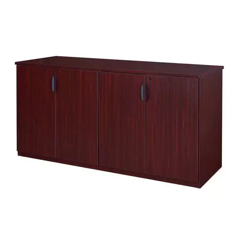 Regency 72 Legacy Office Storage Cabinet Buffet Mahogany: Wood Frame, 4-Door, 4-Shelf Printer Stand