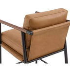 Spruce&Spring Modern Counter Stools with Arm & Metal Frame Set of 2