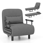 Folding Sleeper Chair Convertible Sofa Bed w/ Adjustable Backrest