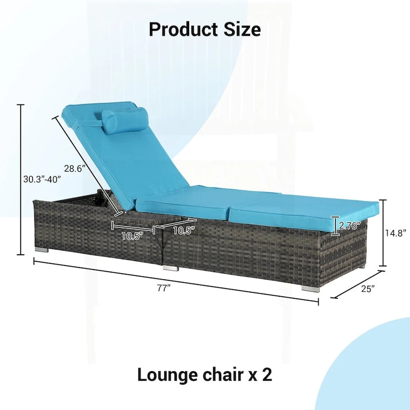 Outstanding Outdoor Chaise Lounge Chair Set for Relaxation and Leisure