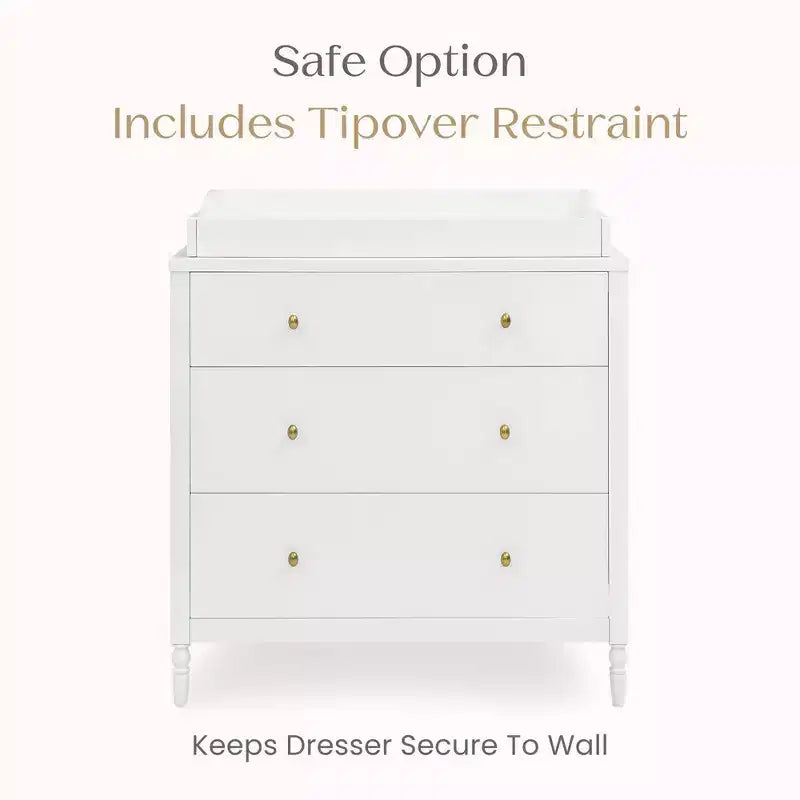 3 Drawer Dresser with Changing Top - Kids Nursery