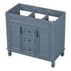 36 Modern Bathroom Vanity with Top Sink and Mirror Cabinet,2 Doors and 2 Drawers