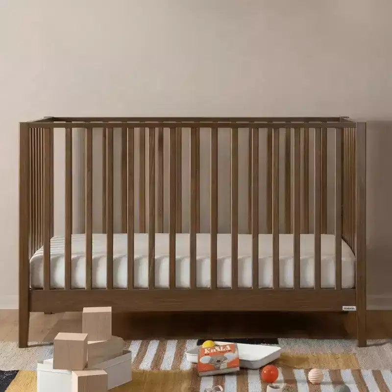 3-in-1 Convertible Crib, Solid Beechwood, GREENGUARD Gold Certified, Made in Italy