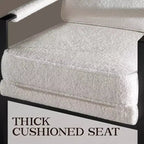 Yaheetech Set of 2 Retro Upholstered Lounge Arm Chairs with Metal Arms, Removable Seat & Back Cushion