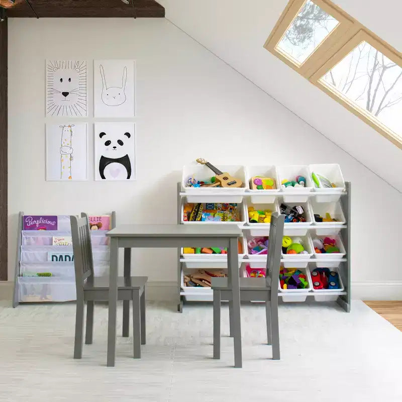 3pc Kids Wood Table and Chair Set - Humble Crew