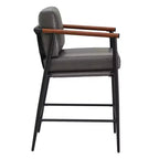 Spruce&Spring Modern Counter Stools with Arm & Metal Frame Set of 2